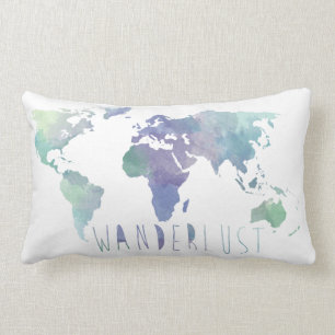 Wanderlust Waterverf Pillow Kussen