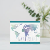 Wanderlust Waterverf Post Card Briefkaart (Staand voorkant)