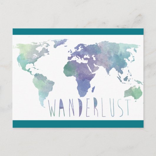 Wanderlust Waterverf Post Card Briefkaart (Voorkant)