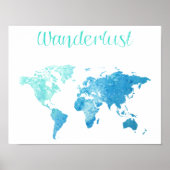 Wanderlust Waterverf Poster (Voorkant)