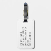 Wanderlust Waterverf Wereldkaart Reizen roze goud Bagagelabel (Achterkant verticaal)