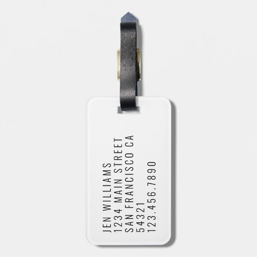 Wanderlust Waterverf Wereldkaart Reizen roze goud Bagagelabel (Achterkant verticaal)