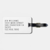 Wanderlust Waterverf Wereldkaart Reizen roze goud Bagagelabel (Achterkant horizontaal)