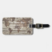 Wanderlust wereldkaart | BAGAGELABEL (Voorkant horizontaal)