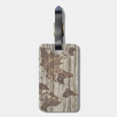 Wanderlust wereldkaart | BAGAGELABEL (Achterkant verticaal)