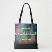 Wanderlust Wereldkaart Canvas tas (Voorkant)