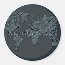 Wanderlust Wereldkaart | Gunmetal Gray