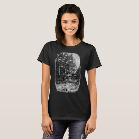 Wanderlust Wooded Path T-shirt (Voorkant volledig)