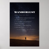Wanderlust Word Definition Travel Poster (Voorkant)