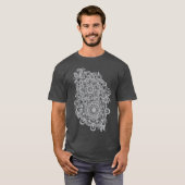 Wanderlust Zen Floral Hipster Boho Yoga Music Fest T-shirt (Voorkant volledig)