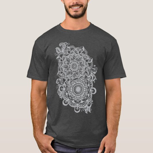 Wanderlust Zen Floral Hipster Boho Yoga Music Fest T-shirt (Voorkant)