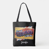 Wanderlust zo veel wereldillustratie tote bag (Achterkant)