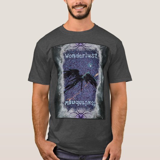 WanderlustWonderl waluw figuur vliegt in de ruimte T-shirt (Voorkant)