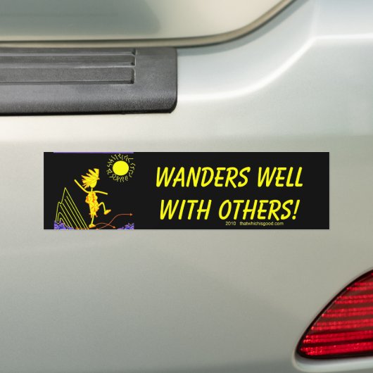 Wanders goed met anderen bumpersticker (Op auto)