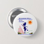 Wanders goed met anderen ronde button 5,7 cm (Voorkant /achterkant)