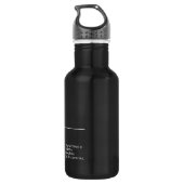 WanderTag - Minimalistische zwarte waterfles (Achterkant)