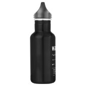 WanderTag - Minimalistische zwarte waterfles (Links)