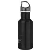 WanderTag - Minimalistische zwarte waterfles Waterfles (Achterkant)