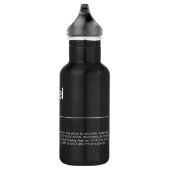 WanderTag - Minimalistische zwarte waterfles Waterfles (Rechts)