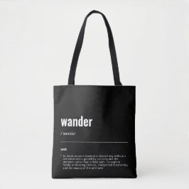 WanderTag - moderne zwarte Canvas tas