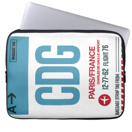 WanderTag - Paris minimalistische laptophoes Laptop Sleeve