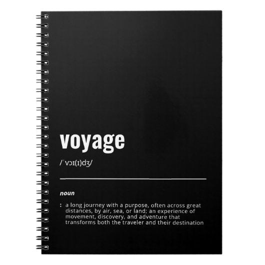 WanderTag - Voyage Black Notitieboek (Voorkant)