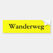 Wanderweg Bumpersticker (Voorkant)