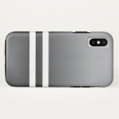 Wandestrepen Wit Grijsblauw Case-Mate iPhone Case (Achterkant (horizontaal))