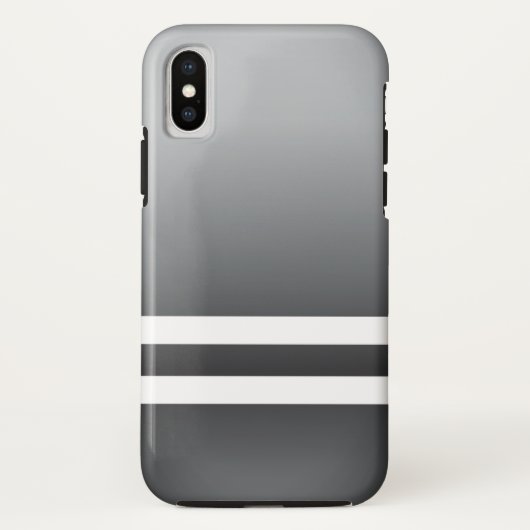 Wandestrepen Wit Grijsblauw Case-Mate iPhone Case (Achterkant)
