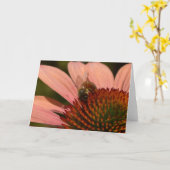 Wandkaart met honingbij op Echinacea Kaart (Gele Bloem)