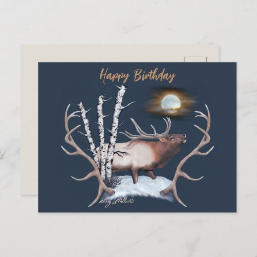 Wandkaart met mannetjeseland briefkaart (Voorkant / Achterkant)