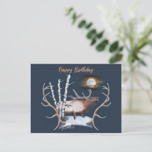 Wandkaart met mannetjeseland briefkaart