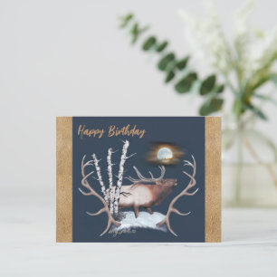 Wandkaart met stier-eland briefkaart