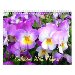 Wandkalender met bloemen kalender