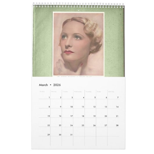 Wandkalender van 1930 kalender (Mar 2026)