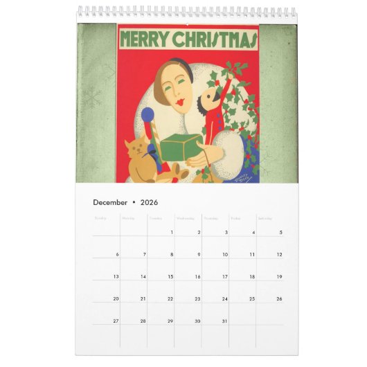 Wandkalender van 1930 kalender (Dec 2026)