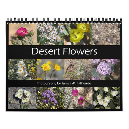 Wandkalender voor woestijn Flowers door J.W. Fathe Kalender (Hoes)