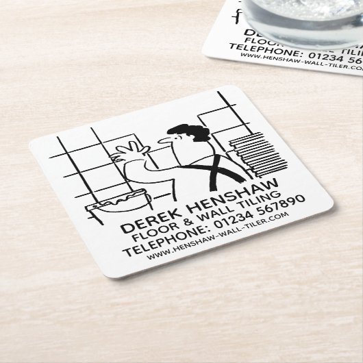 Wandketel of wandbekleding kartonnen onderzetters (Schuin)