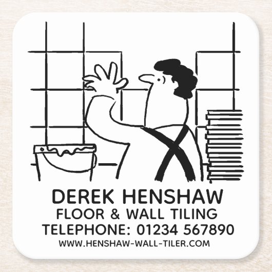 Wandketel of wandbekleding kartonnen onderzetters (Voorkant)