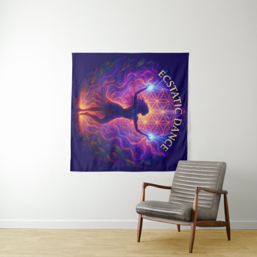 Wandkleed Ecstatic Dance – Energie & Beweging (In Situ (horizontaal))