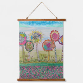 Wandkleed - Fantasievolle Bloemen