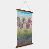 Wandkleed - Fantasievolle Bloemen (Gebogen)