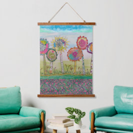 Wandkleed - Fantasievolle Bloemen