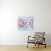 Wandkleed met Bijbelvers en natuurkunst (In Situ (horizontaal))