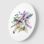 wandklok, 10,75-inch ronde acrylwandklok, grote klok (Hoek)