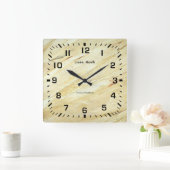 Wandklok, 10,75-inch vierkant acrylmarmer vierkante klok (Huis)