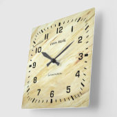 Wandklok, 10,75-inch vierkant acrylmarmer vierkante klok (Hoek)