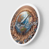 Wandklok, 10,75" rond acryl grote klok (Hoek)