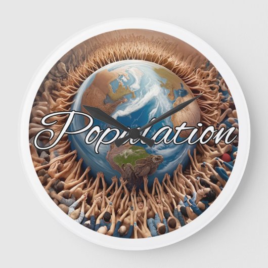 Wandklok, 10,75" rond acryl grote klok (Voorkant)