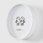 wandklok, 10-inch ronde, natuurlijke Lijst klok (Hoek)